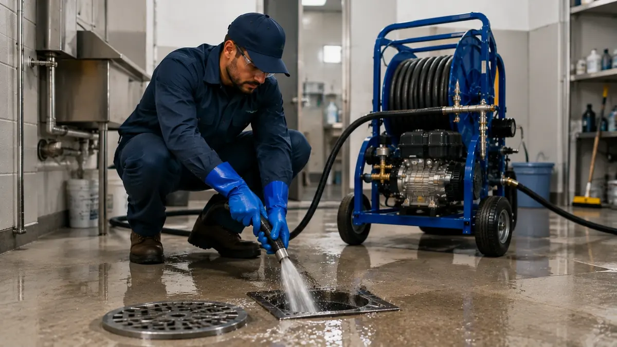 Floor Drain Hydro Jet Cleaning in Albany